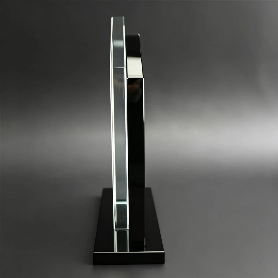 Dual Panel Black Clear Crystal Trophy best